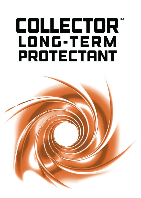  Collector Long-Term Protectant text and a swirling design.