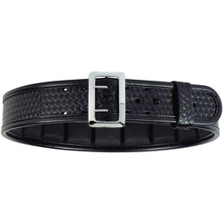 Duty Belt with Basketweave Embossing and Sam Brown Buckle and Stud