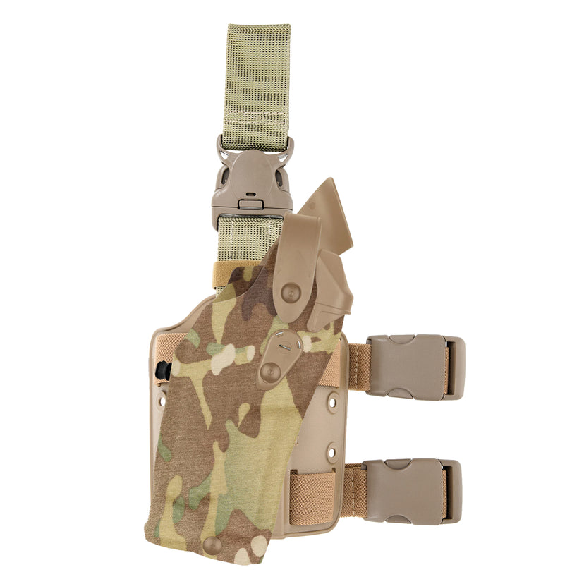 Safariland P320 Tan 6005 SLS Tactical Holster with Quick-Release Leg Strap