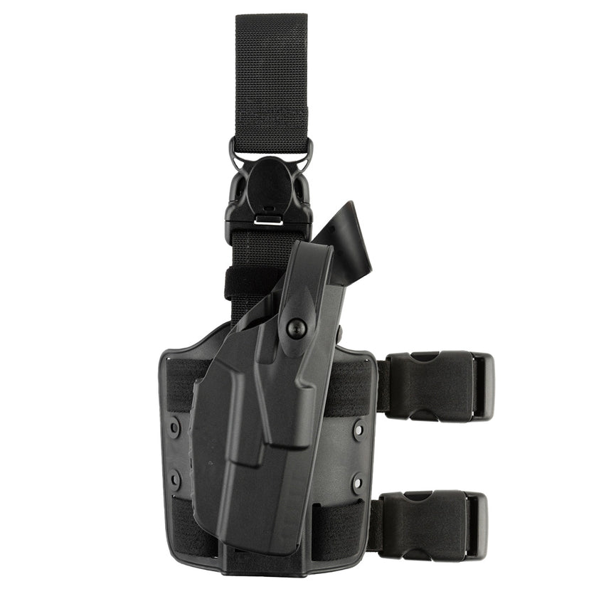Black - Deluxe Leg Strap Adjustable Tactical Holster - Galaxy Army