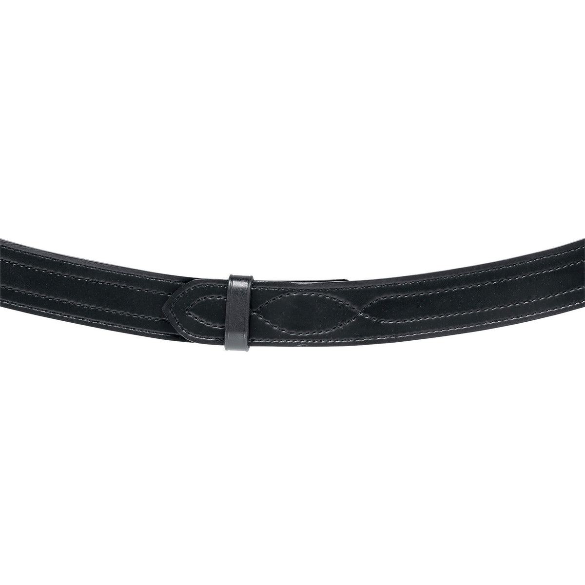Buckleless Snap Belt Black Bridle Black Leather Snap Belt Strap: 1 main image 2